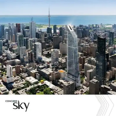 # Taking Downtown Toronto’s skyline to new height ,The new Toronto landmark—Concord Sky. # Location...