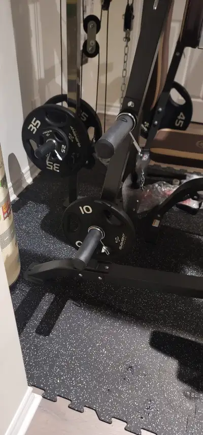 OLYMPIC WEIGHT PLATES 255 LB. W BAR, View more