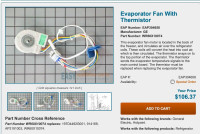 New :Evaporator Fan With Thermistor for freezer
