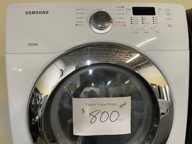 Laveuse sécheuse frontale blanche Samsung ( remis a neuf ) dans Laveuses et sécheuses  à Ville de Montréal - Image 3