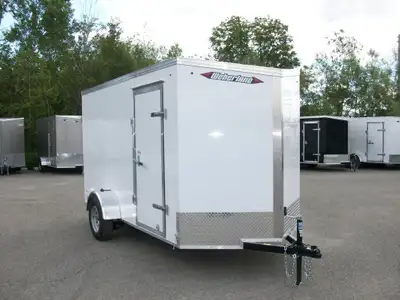 Remorque neuve 6' x 12' v-nose 1 essieux 3500lb. 6'.6'' de haut interieur plywood 3/4 plancher 3/8 a...