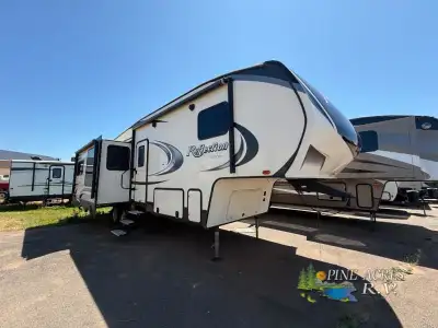 Grand Design Reflection 303RLS fifth wheel highlights: Tri-Fold Sofa Bed Theatre Seating 40in.in. TV...