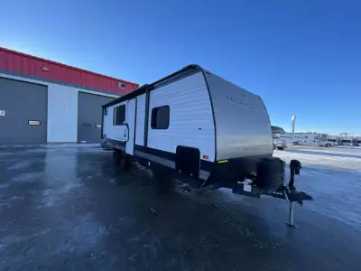 Keystone Hideout travel trailer 230BH highlights: Double-Size Bunks Semi-Private Bedroom Air Fryer M...