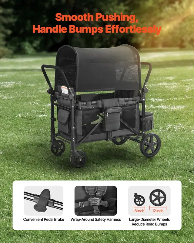 4-Seater Wagon Stroller – Foldable, Durable, & Family-Ready! in Strollers, Carriers & Car Seats in Oakville / Halton Region - Image 6