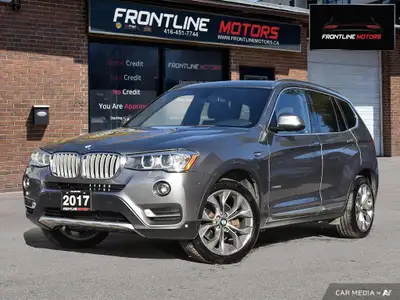 2017 BMW X3 XDrive - Accident-Free! Grey on Black Leather Interior! Well Maintained! Loaded With Nav...