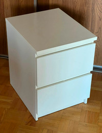 White 2 drawer chest $40
