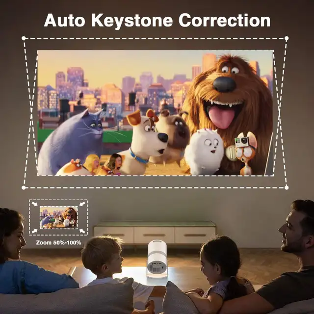 GKLPO Mini Projector with WiFi 6 and Bluetooth, Portable Outdoor in General Electronics in Markham / York Region - Image 9