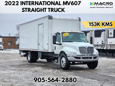Welcome to Macro Truck Sales! 2022 International MV607 Straight Truck 153,000 Kms 26ft. Box. Cummins...