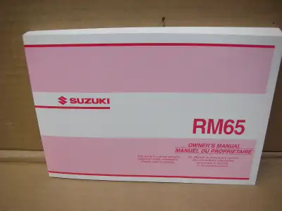 NOS oem Suzuki RM 65 owners manual is mint condition can be mailed to buyer