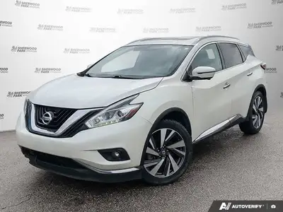 Sturdy and dependable, this 2018 Nissan Murano Platinum | AWD | Adaptive Cruise | Backup Cam | Carpl...