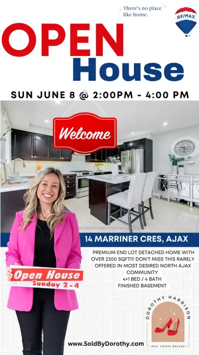 Come Join Me At My OPEN HOUSE On: Sun June 8th from 2-4pm Hope to see you! :) Welcome to 14 Marriner...