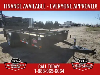 NEW 6x12ft Steel Side Utility from Canada Trailers - Upgraded Bi-Fold Ramp Gate - 3,500 lb Axle w/ E...