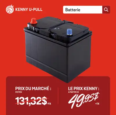 Vous ne trouverez jamais d'aussi bonnes batteries automobile usagées à des prix si avantageux !!! Un...
