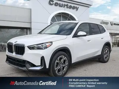 Low Kilometers | Clean Carfax | No Accidents 2023 BMW X1 xDrive28i, presented in striking Alpine Whi...