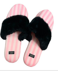 Victoria's Secret Striped Satin Slippers  - NEW with Tag!!