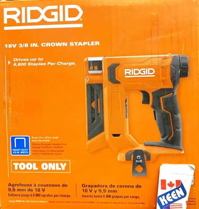 RIDGID 18V Cordless 3/8-inch Crown Stapler- $129 in Power Tools in Mississauga / Peel Region - Image 4