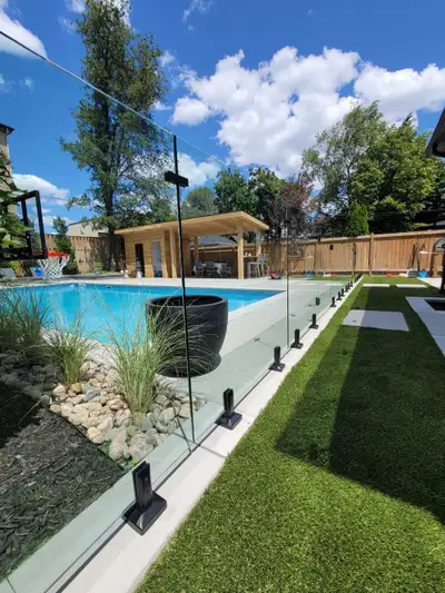 Tempered glass panels for pool fences, balconies, indoor railings, and decks. Three major heights at...