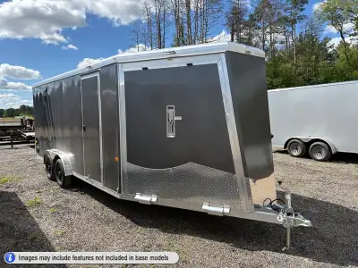 Neo All-Aluminum Enclosed Snowmobile Trailers - In Stock Now These trailers come standard with cable...