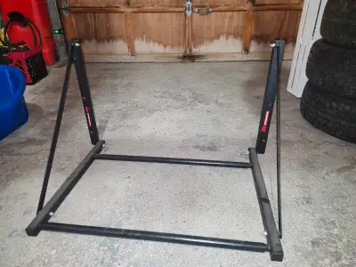 Selling a set a 2 tire racks , bought brand new last year, mounts easily to any garage wall and adju...