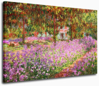 Wall Art, Irises in Monet's Garden by Claude Monet Canvas Painti
