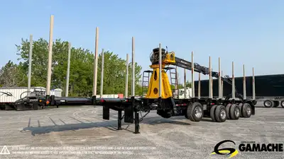 Trailer - # STOCK: R-34388 2016 BWS 51' LOG TRAILER REMORQUE À BILLOTS AVEC CHARGEUSE 2016 BWS 51' L...