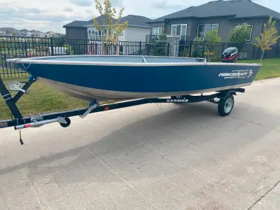 2023 Prince Craft SpringBok 16 ft 25 hp mercury 2 stroke New gas tank new fuel lines 2022 black Karv...