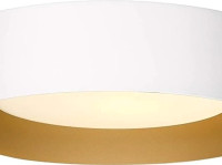 AUTELO Close to Ceiling Light Fixture, 14" Frosted Glass Shade F