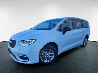 The 2024 Chrysler Pacifica Touring-L FWD, dressed in a pristine white finish, offers a smooth and co...