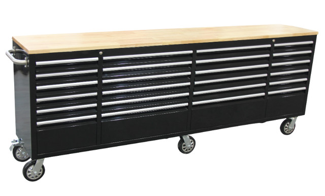 NEW 8 FT BLACK TOOL BENCH 24 DRAWER 24D96B in Tool Storage & Benches in Edmonton