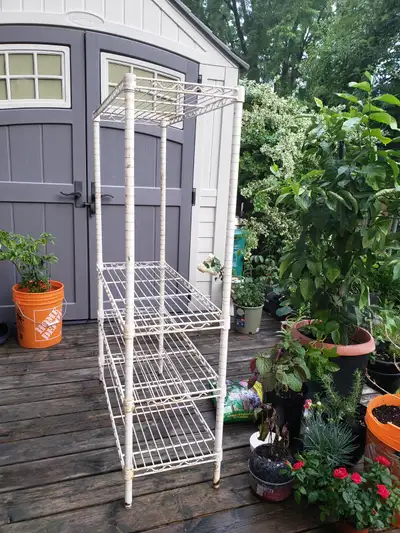 Durastyle 4 Tier White Metal Storage Rack Shelves $45, View more