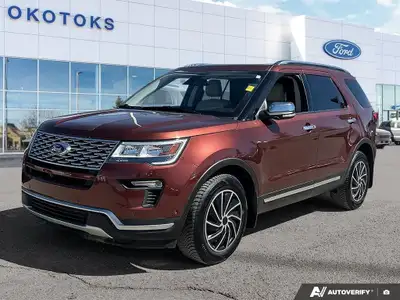 This 2018 Ford Explorer Platinum is a local SUV that arrived at our dealership with approximately 11...