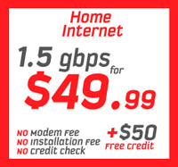 Home Internet Ignite Fiber Internet 1.5 gbps for $49
