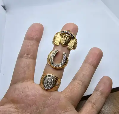 Bague Homme 10K/14K/18K avec pierres précieuses, View more