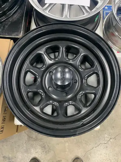 16" 5-5.0 (5-127) Black Rock Steel Wheels