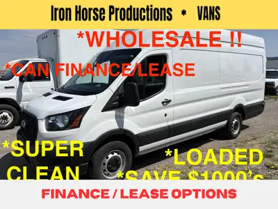 CAN FINANCE or LEASE, 2024 TRANSIT HIGH ROOF “EXTRA LONG ” T-250 CARGO VAN, Super Clean White Exteri...