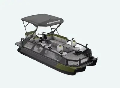 2025 SEA-DOO SWITCH FISH 18 FOOT PONTOON BOAT WITH 230HP ENGINE STOCK #A104779 230HP ROTAX ACE ENGIN...