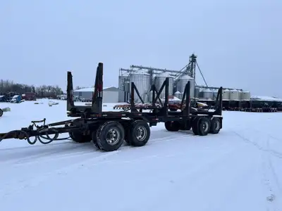 2014 Answer Quad Wagon Logging Log Trailer Fresh Alberta CVIP Dec 2023 Located near Westlock Alberta...