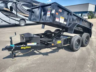 5' X 10' BOX- Durable Light Duty Dump Trailer, Lockable Pump & Battery Box Mounted in Front of Bed,...