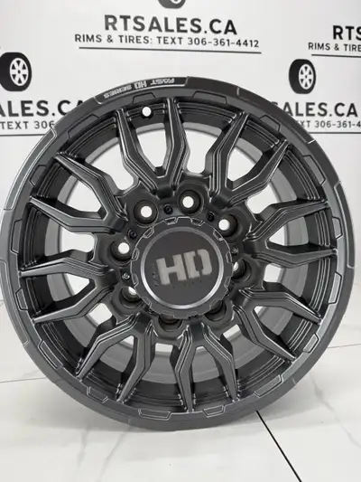 Set of 4 NEW Fast HD Grit Rims 18 inch - fits Dodge ram 2500 3500 Satin Gunmetal with Milling Load R...