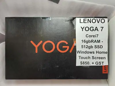 YOGA 7 Core I7 16gb Ram 512gb SSD Touch SCREEN Widows Home, View more