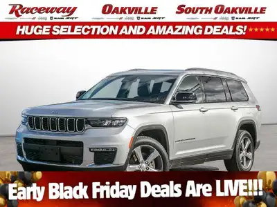 2021 JEEP GRAND CHEROKEE L LIMITED Silver Exterior Black Capri Leather Bucket Seats 3.6L V6 Engine -...