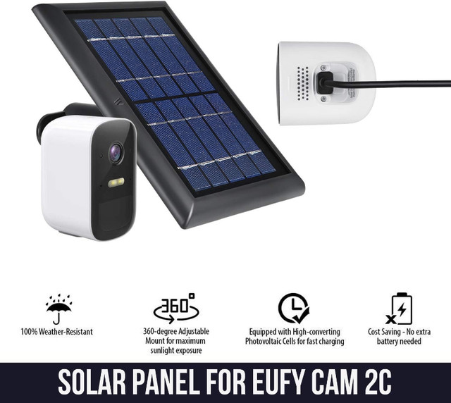 Wasserstein Solar Panel with 13.1ft/4m Cable Compatible with Euf in Laptop Accessories in Gatineau - Image 4