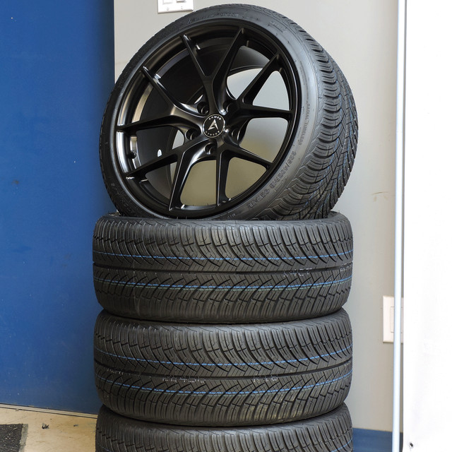 BRAND NEW! MATTE BLACK CONCAVE rims W/NEW TIRES!! ONLY $1250/SET in Tires & Rims in Grande Prairie