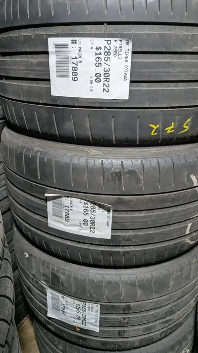 SET OF 4X PIRELLI P ZERO TAG # 17889 Size: 285/30/22 285/30/22 Excellent condition Pressure tested R...