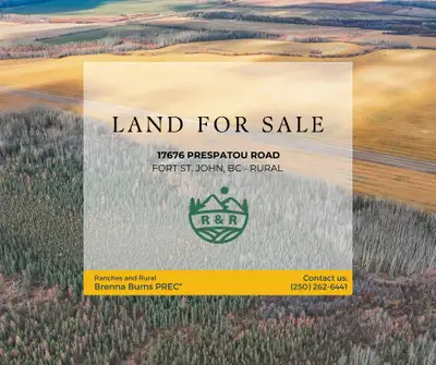 Northern BC Acreage with Services In Place! This ½ section offers 315 acres of fenced and cross-fenc...