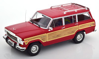 1989 JEEP GRAND WAGONEER RED WITH WOOD 1:18 BY KK SCALE MODELS