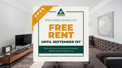 Building Features FREE Rent until September 1st. Move-in Now!* OPEN HOUSE: SATURDAY, AUGUST 15TH | 2...