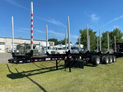 BWS 51LF4X3T AB - 51' Quad Axle Log Trailer - 51' x 120in, Set Up for Tri-Drive Truck, 9'6in Axles,...
