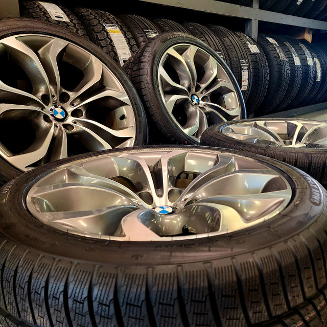AUTHENTIC ORIGINAL BMW X5 Wheels With Winter Tires | 20" Tires in Tires & Rims in Calgary - Image 2