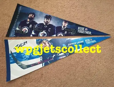 Winnipeg Jets - Dustin Byfuglien, Blake Wheeler, Mark Scheifele - Captains Player Pennant - 2018. It...
